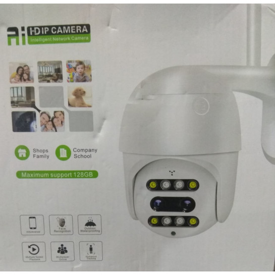 Care Cam Dual Lens Wi-Fi Outdoor Weatherproof Panoramic PTZ 10x Zoom Camera